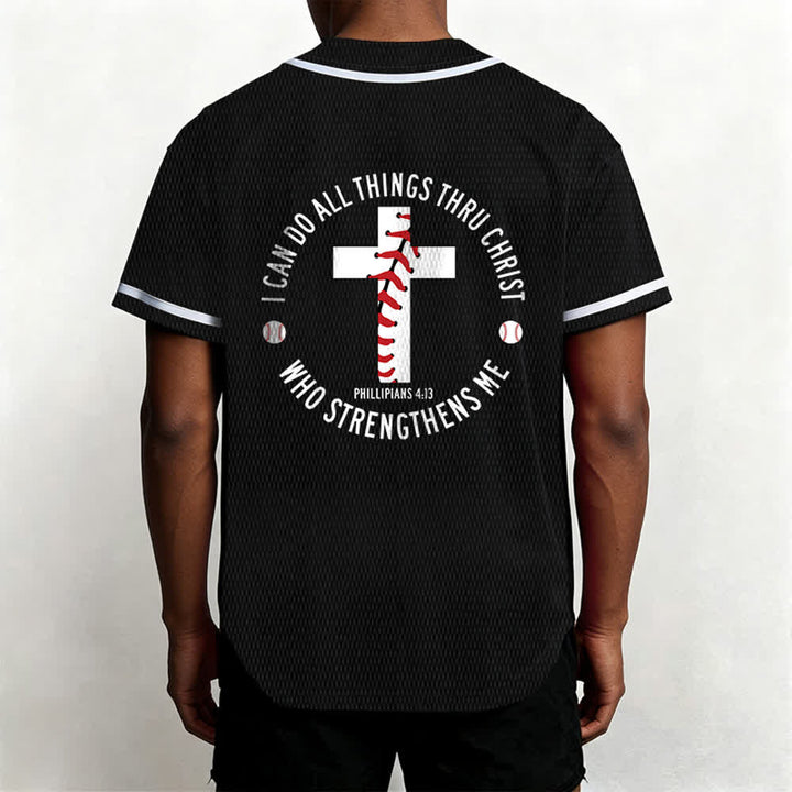 Christianartworkshop Philippians 4:13 I Can Do All Things Unisex Baseball Jersey - image 17