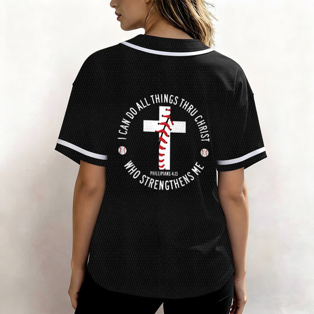Christianartworkshop Philippians 4:13 I Can Do All Things Unisex Baseball Jersey - image 18