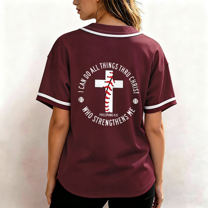 Christianartworkshop Philippians 4:13 I Can Do All Things Unisex Baseball Jersey - image 31