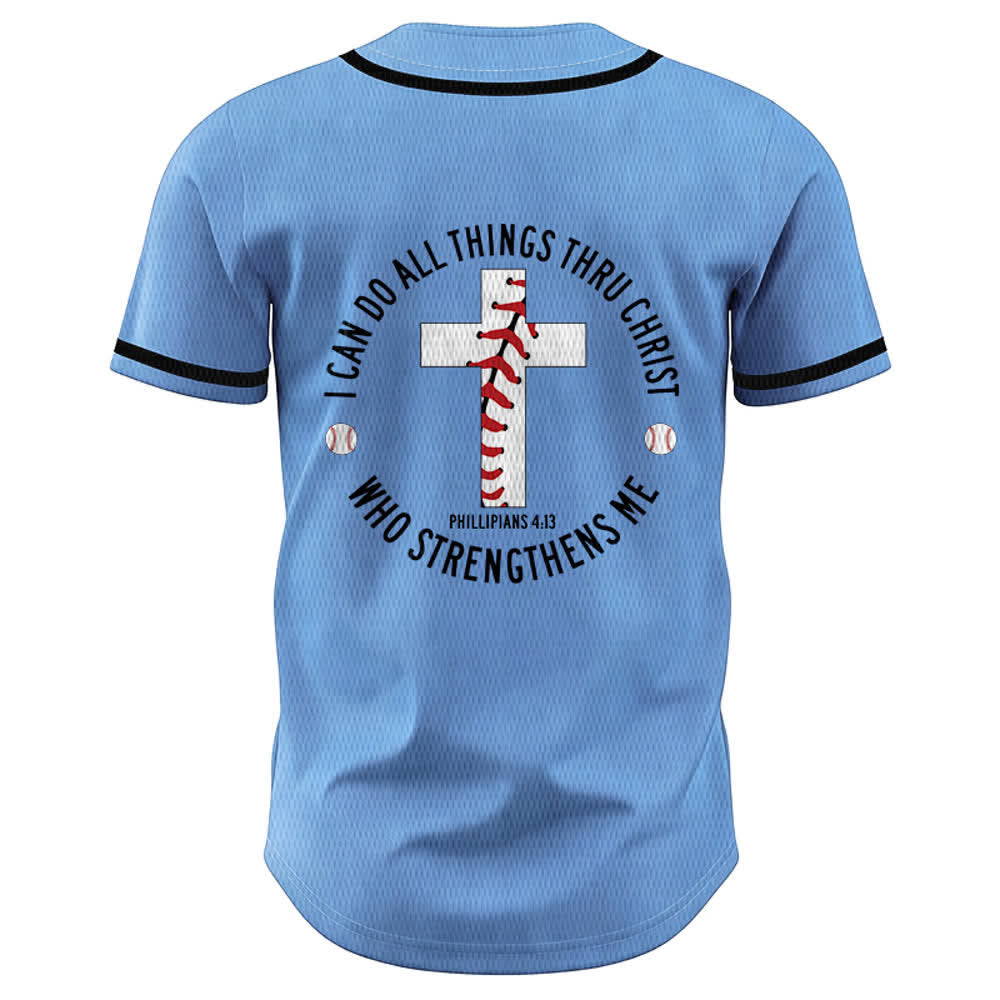 Christianartworkshop Philippians 4:13 I Can Do All Things Unisex Baseball Jersey - image 36