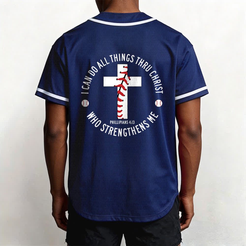 Christianartworkshop Philippians 4:13 I Can Do All Things Unisex Baseball Jersey - image 47