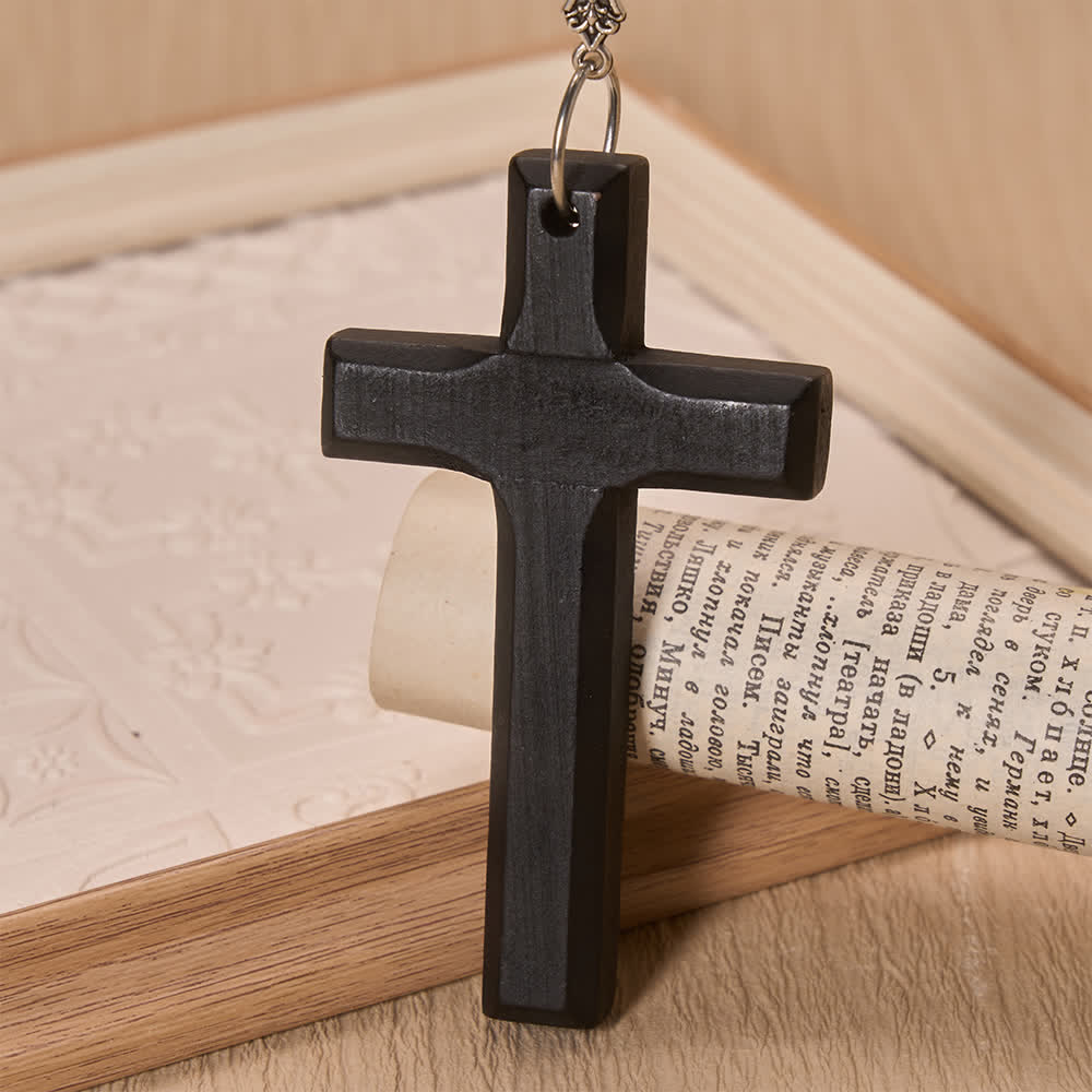 FREE Today: Cowboy Hat Angel Wing Wooden Cross Car Pendant: Timeless Token of Faithful Heavenly Safeguard - image 14