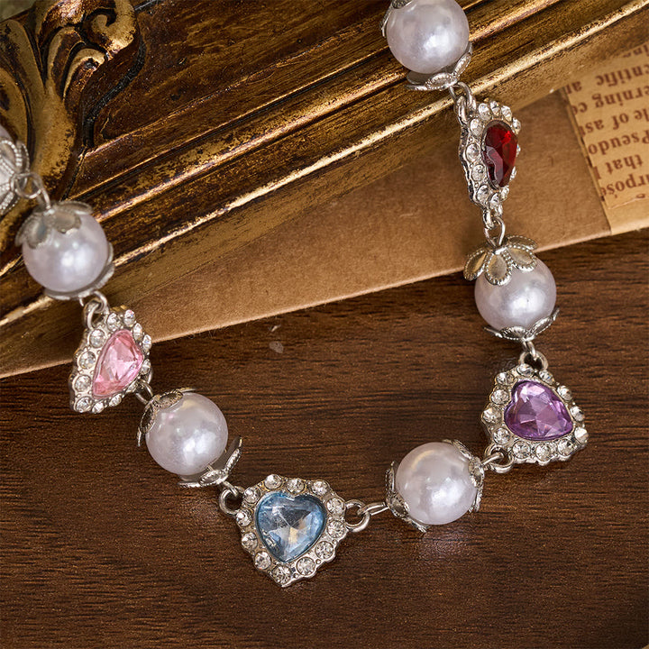 FREE Today: Vintage Layered Jeweled Cross & Pearl Heart Chain Necklace: Emblem of Timeless Heavenly Mercy - image 10