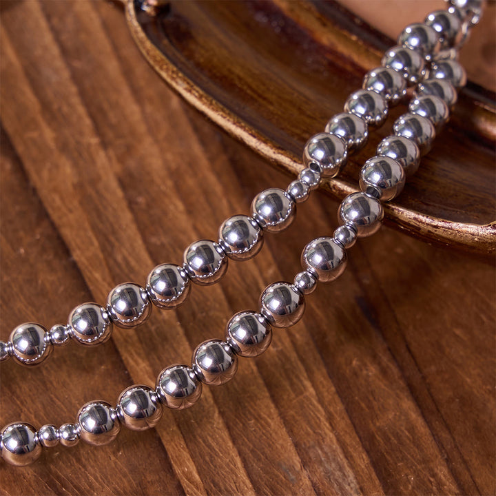 Christianartworkshop Versatile Layerable Bead Rosary Bracelet: Emblem of Warm Celestial Blessing - image 13