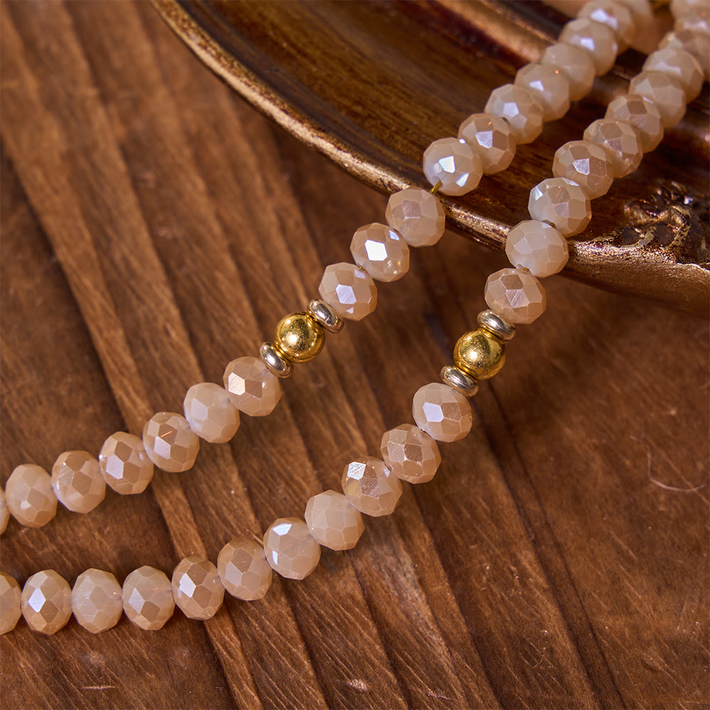 Christianartworkshop Versatile Layerable Bead Rosary Bracelet: Emblem of Warm Celestial Blessing - image 16