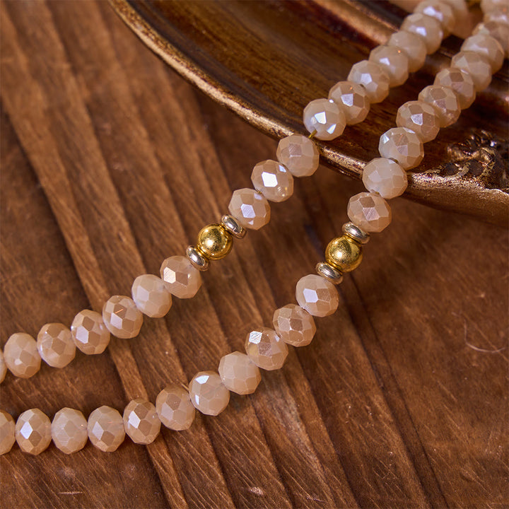 Christianartworkshop Versatile Layerable Bead Rosary Bracelet: Emblem of Warm Celestial Blessing - image 16
