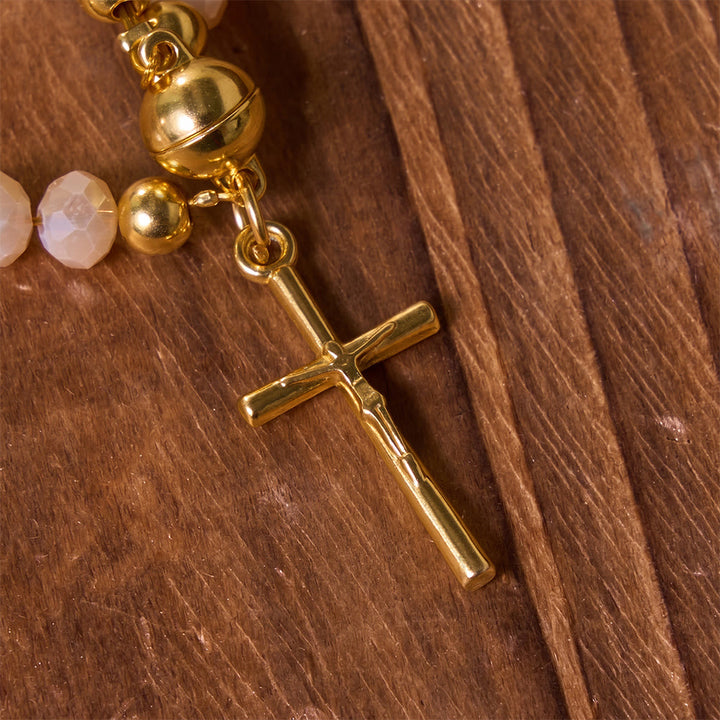 FREE Today: Versatile Layerable Bead Rosary Bracelet: Emblem of Warm Celestial Blessing - image 2