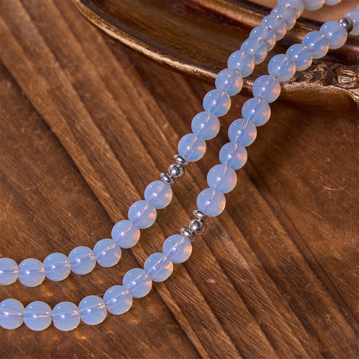 Christianartworkshop Versatile Layerable Bead Rosary Bracelet: Emblem of Warm Celestial Blessing - image 19
