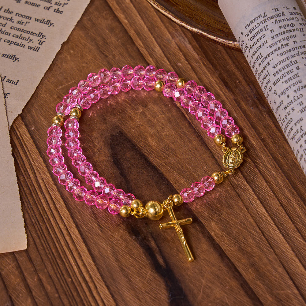 FREE Today: Versatile Layerable Bead Rosary Bracelet: Emblem of Warm Celestial Blessing - Purple - image 9