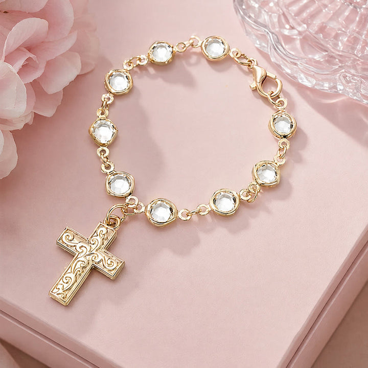 FREE Today:  Rhinestone Bead Cross Bracelet & Car Hanging Ornament: Emblem of Steadfast Heavenly Safeguard - image 10
