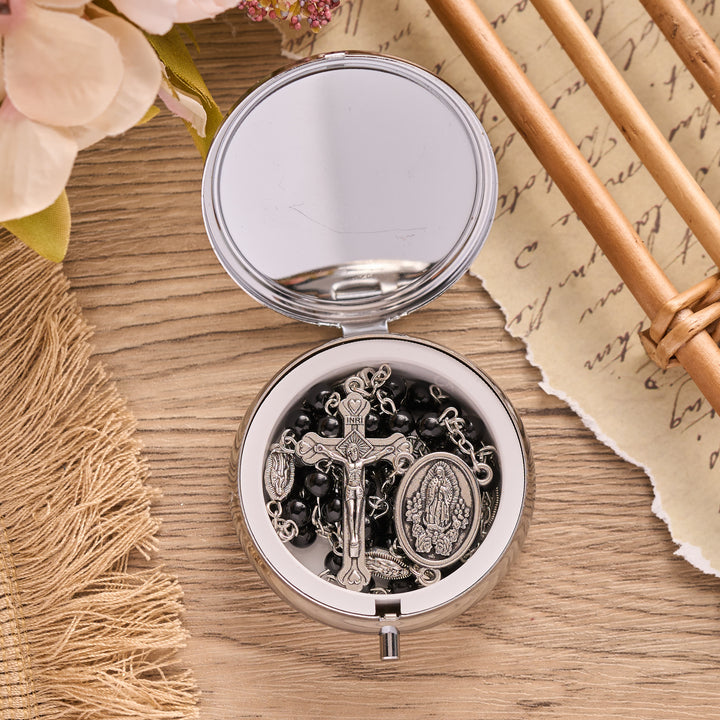 FREE Today: Pearl Bead Guadalupe Rosary with Engraved Storage Case: Token of Tender Heavenly Comfort - image 12