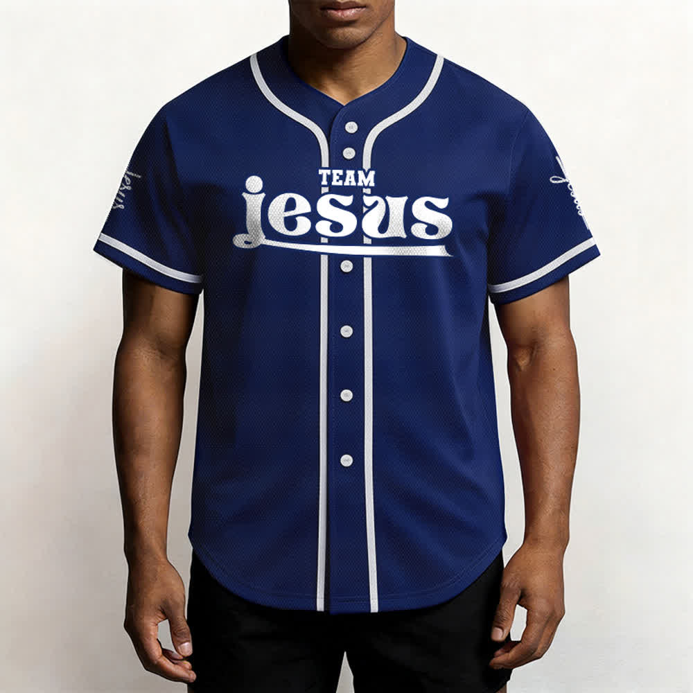 Christianartworkshop Bold Team Jesus Custom Name Number Unisex Custom Baseball Jersey - image 6