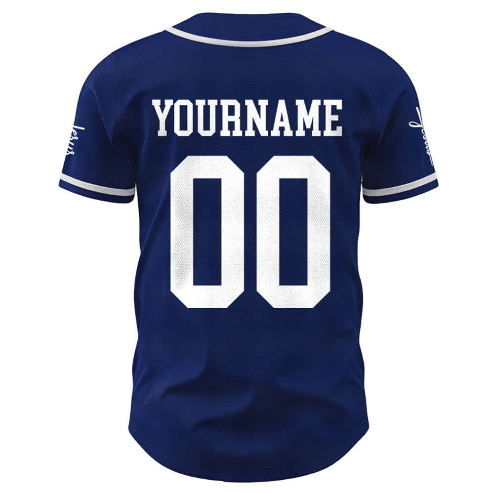 Christianartworkshop Bold Team Jesus Custom Name Number Unisex Custom Baseball Jersey - image 3