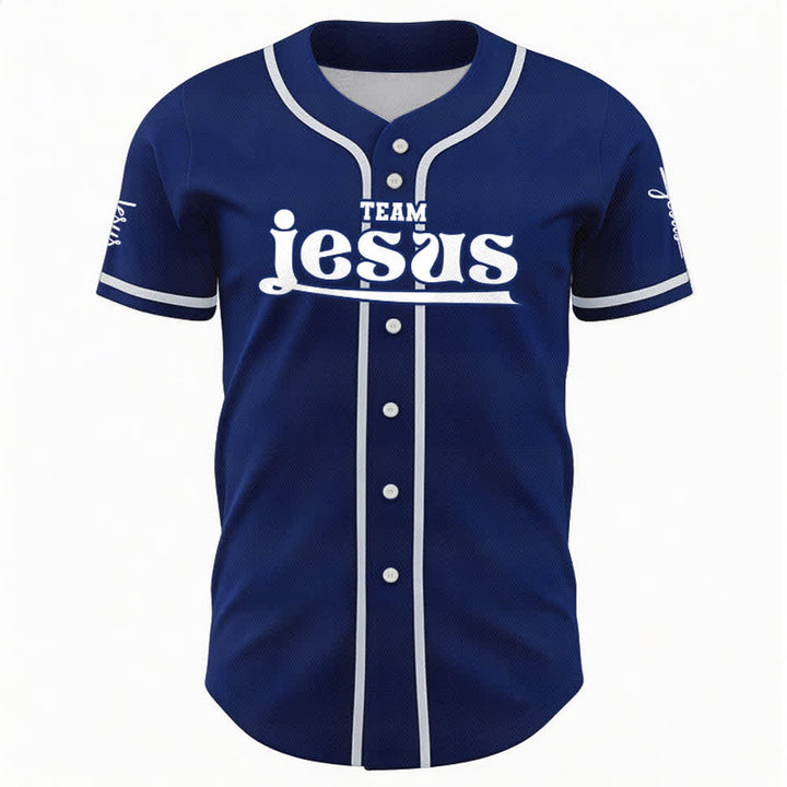 Christianartworkshop Bold Team Jesus Custom Name Number Unisex Custom Baseball Jersey - image 2