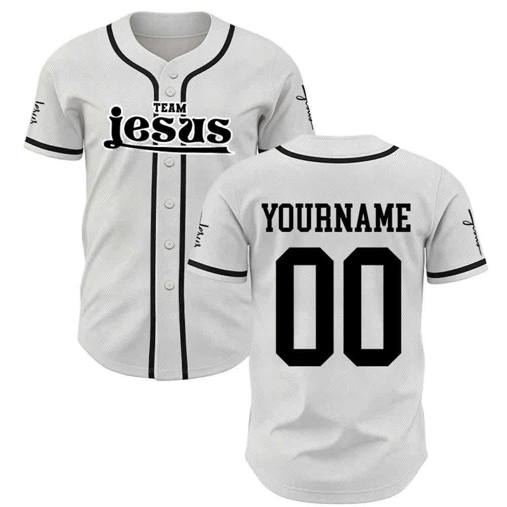 Christianartworkshop Bold Team Jesus Custom Name Number Unisex Custom Baseball Jersey - image 9