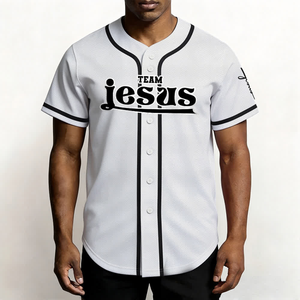 Christianartworkshop Bold Team Jesus Custom Name Number Unisex Custom Baseball Jersey - image 14
