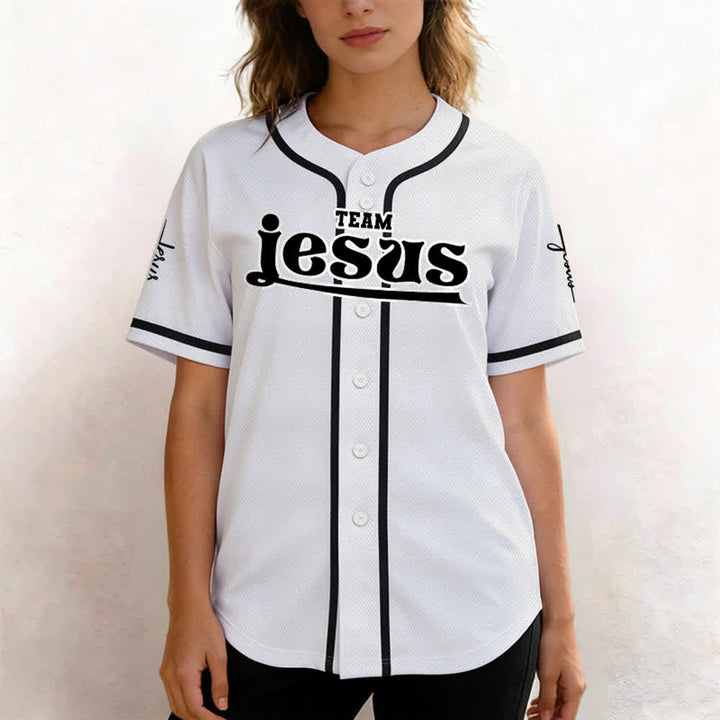 Christianartworkshop Bold Team Jesus Custom Name Number Unisex Custom Baseball Jersey - image 12