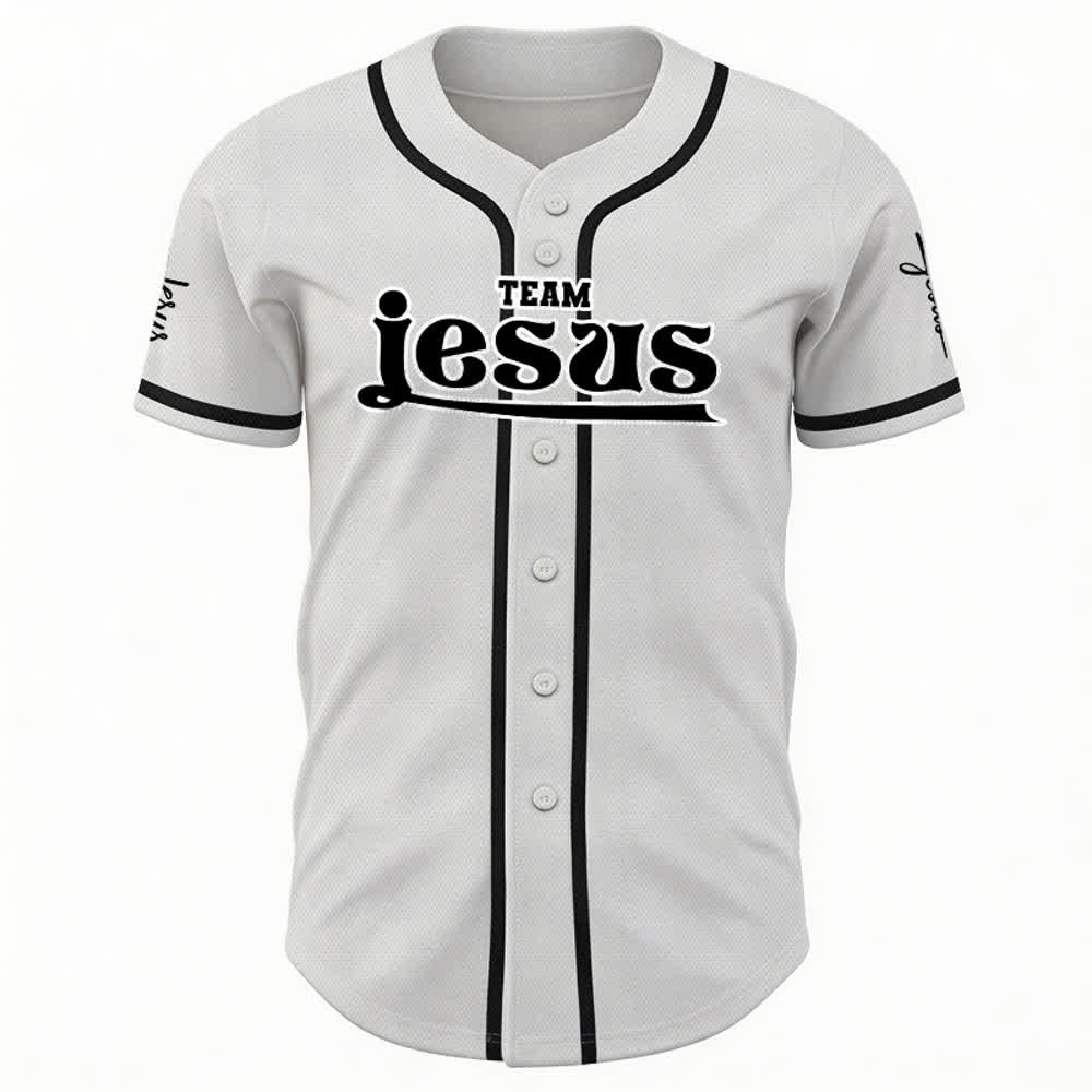 Christianartworkshop Bold Team Jesus Custom Name Number Unisex Custom Baseball Jersey - image 10