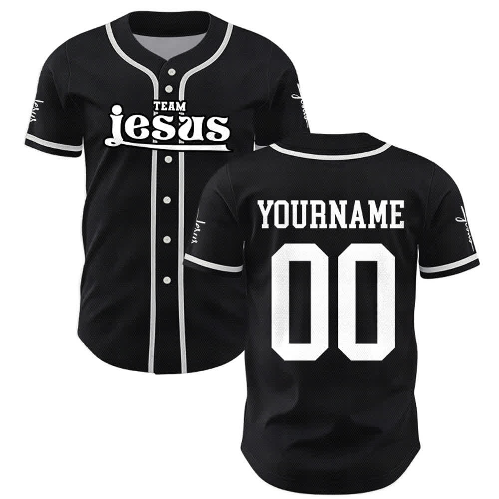 Christianartworkshop Bold Team Jesus Custom Name Number Unisex Custom Baseball Jersey - image 17