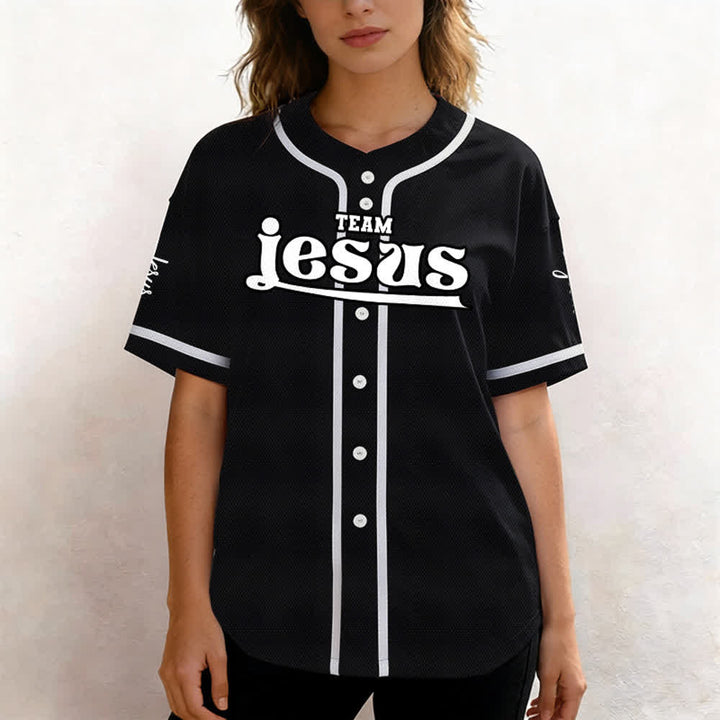 Christianartworkshop Bold Team Jesus Custom Name Number Unisex Custom Baseball Jersey - image 20