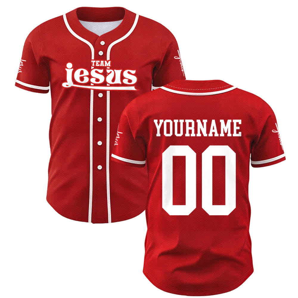 Christianartworkshop Bold Team Jesus Custom Name Number Unisex Custom Baseball Jersey - image 25