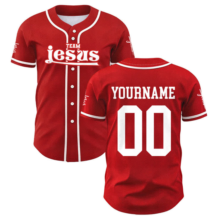 Christianartworkshop Bold Team Jesus Custom Name Number Unisex Custom Baseball Jersey - image 25