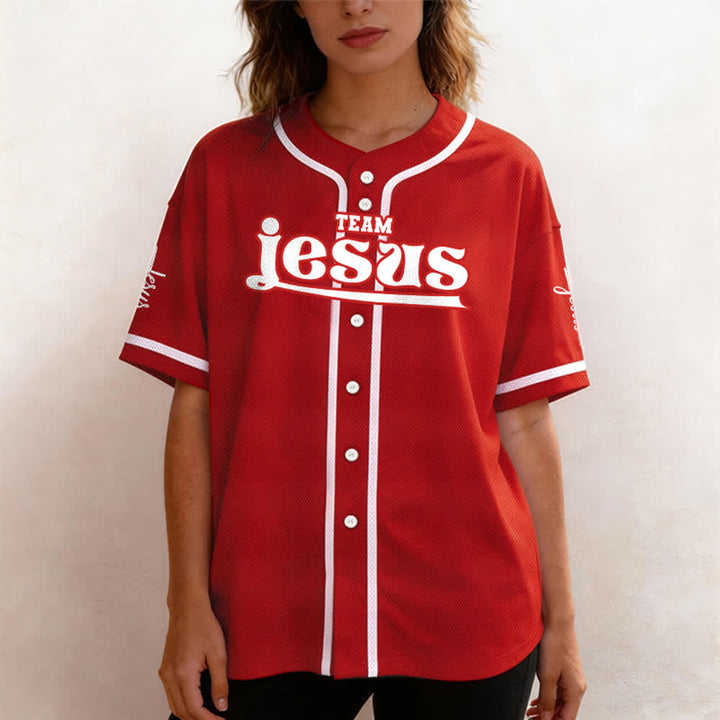 Christianartworkshop Bold Team Jesus Custom Name Number Unisex Custom Baseball Jersey - image 28