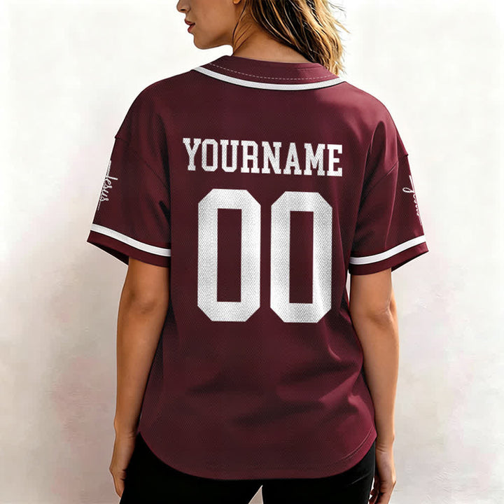 Christianartworkshop Bold Team Jesus Custom Name Number Unisex Custom Baseball Jersey - image 37