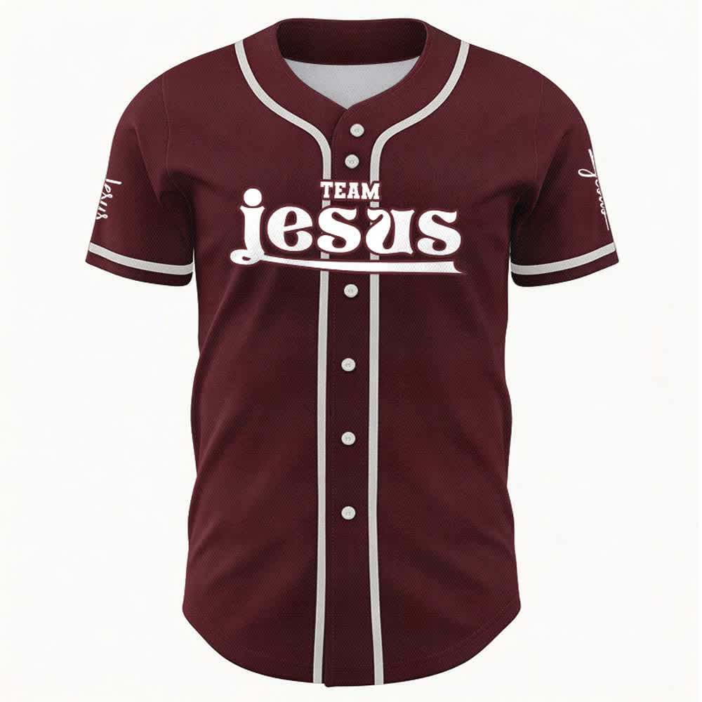 Christianartworkshop Bold Team Jesus Custom Name Number Unisex Custom Baseball Jersey - image 34