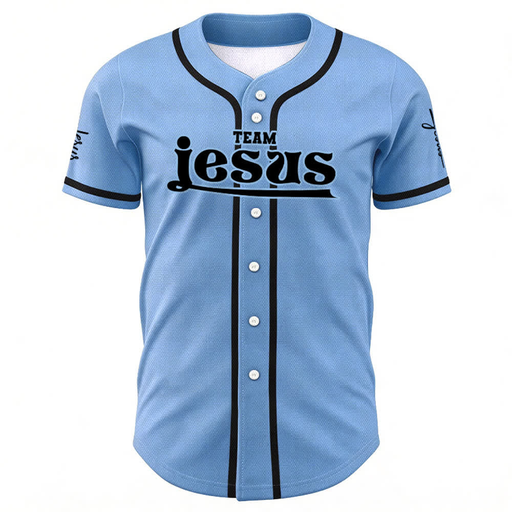 Christianartworkshop Bold Team Jesus Custom Name Number Unisex Custom Baseball Jersey - image 42