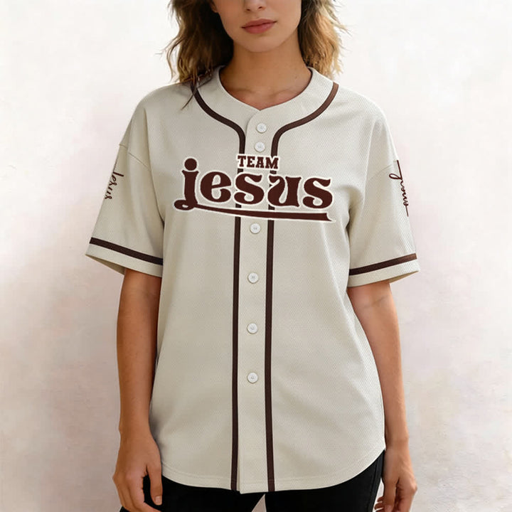 Christianartworkshop Bold Team Jesus Custom Name Number Unisex Custom Baseball Jersey - image 60
