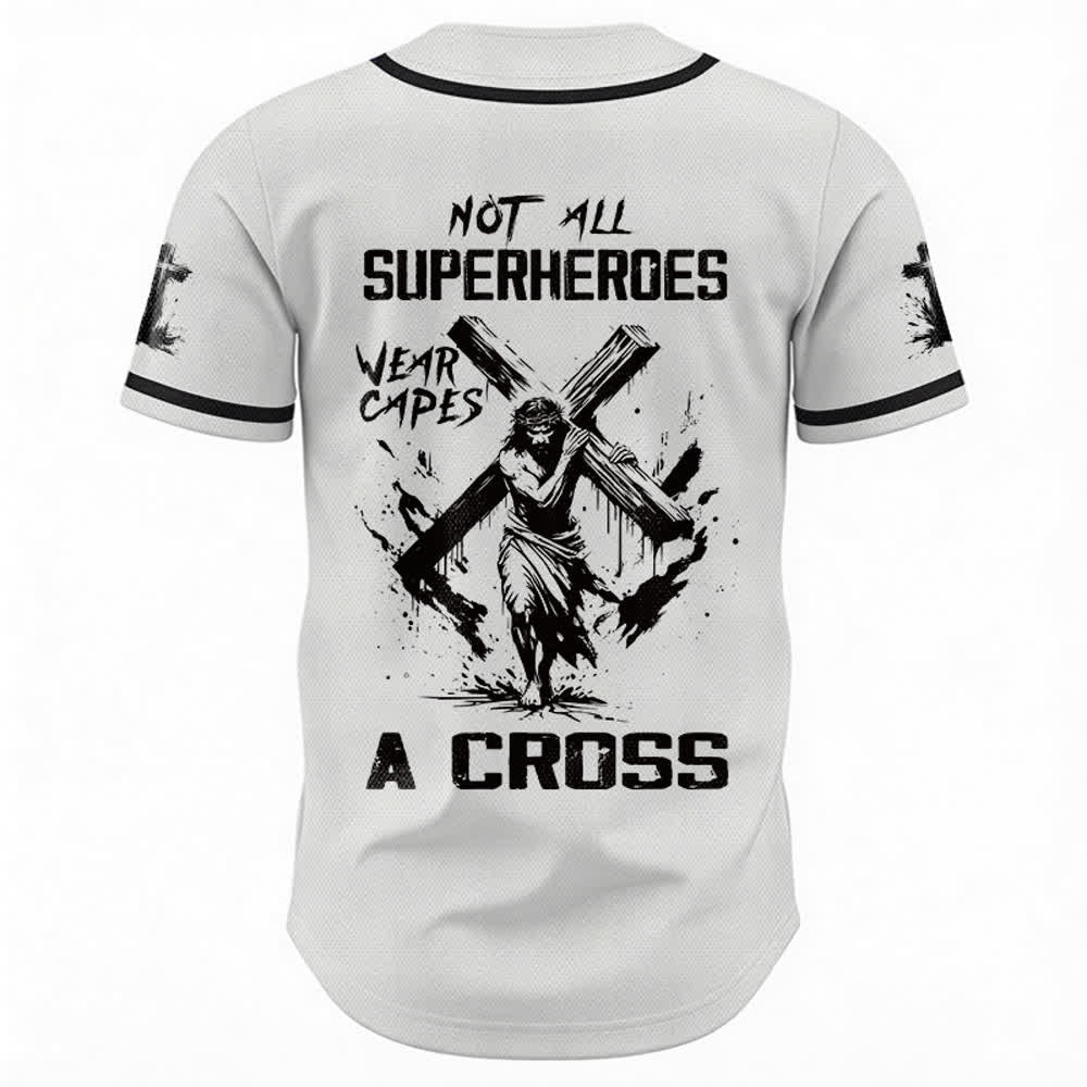 Christianartworkshop Not All Superheroes Wear Capes A Cross Unisex Baseball Jersey - image 1