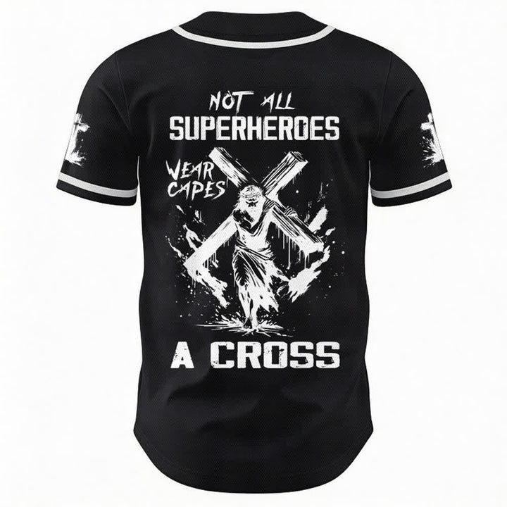 Christianartworkshop Not All Superheroes Wear Capes A Cross Unisex Baseball Jersey - image 8