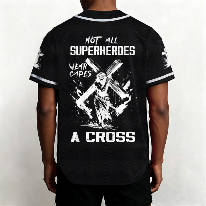 Christianartworkshop Not All Superheroes Wear Capes A Cross Unisex Baseball Jersey - image 10