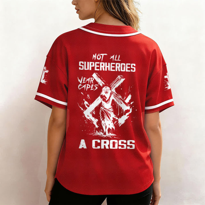 Christianartworkshop Not All Superheroes Wear Capes A Cross Unisex Baseball Jersey - image 17