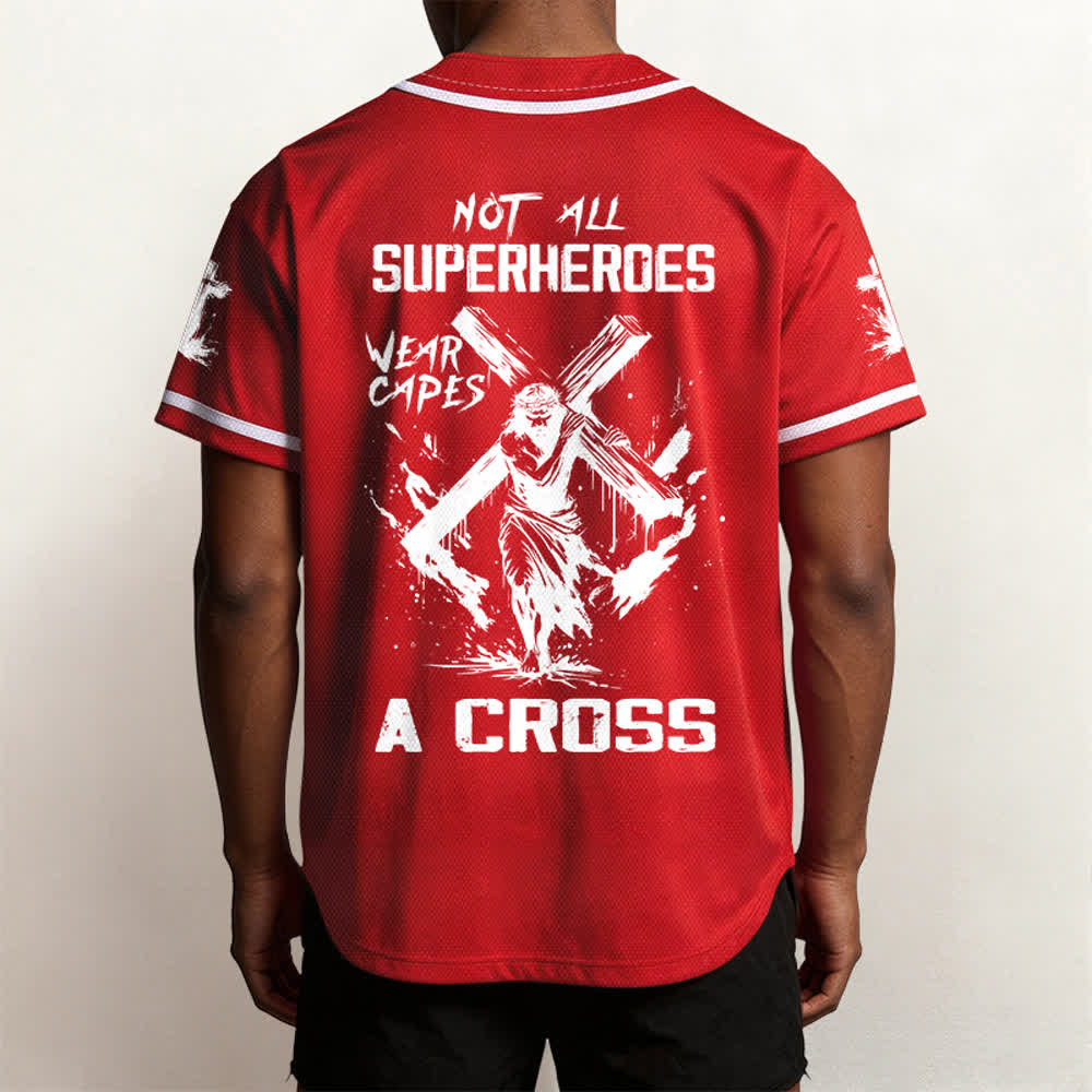 Christianartworkshop Not All Superheroes Wear Capes A Cross Unisex Baseball Jersey - image 19