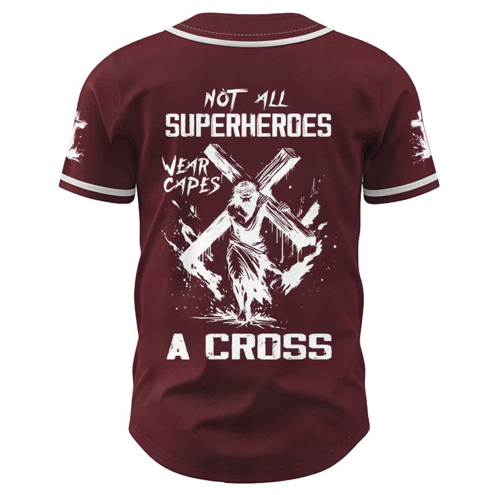 Christianartworkshop Not All Superheroes Wear Capes A Cross Unisex Baseball Jersey - image 22