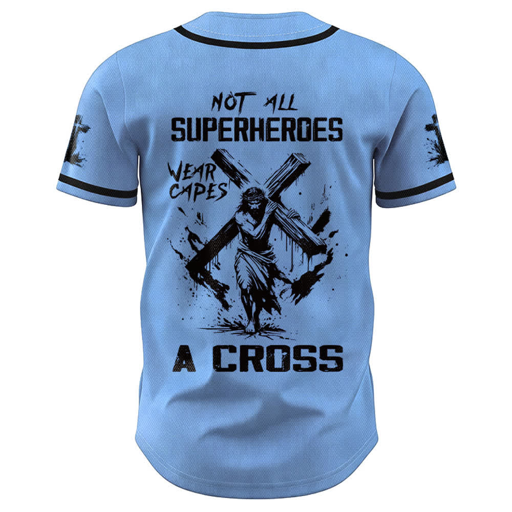 Christianartworkshop Not All Superheroes Wear Capes A Cross Unisex Baseball Jersey - image 29
