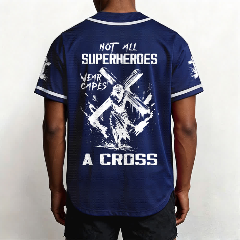 Christianartworkshop Not All Superheroes Wear Capes A Cross Unisex Baseball Jersey - image 40