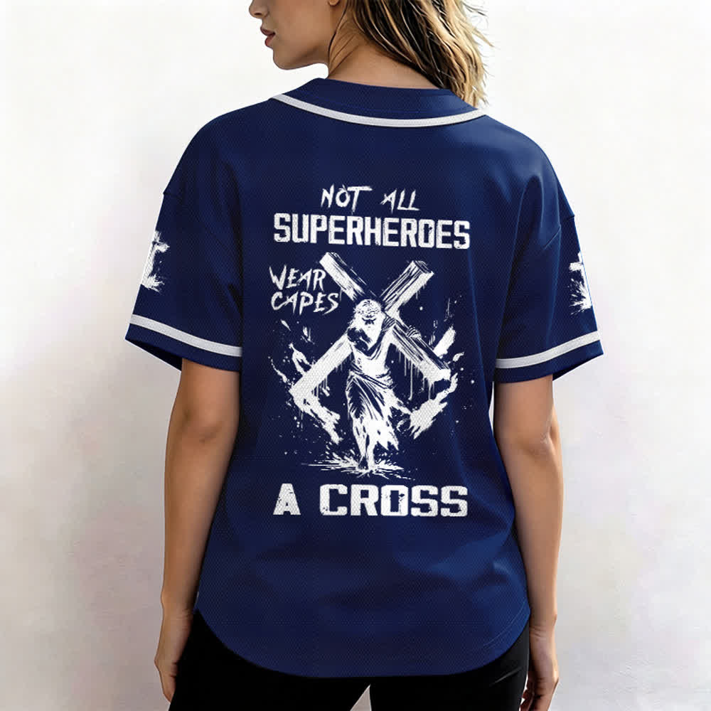 Christianartworkshop Not All Superheroes Wear Capes A Cross Unisex Baseball Jersey - image 38