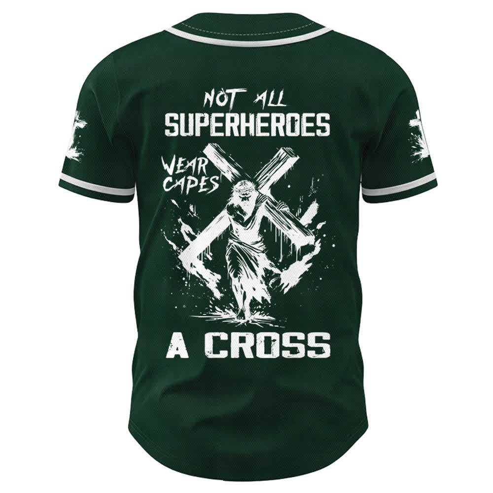 Christianartworkshop Not All Superheroes Wear Capes A Cross Unisex Baseball Jersey - image 43