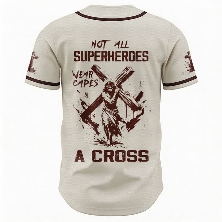 Christianartworkshop Not All Superheroes Wear Capes A Cross Unisex Baseball Jersey - image 50