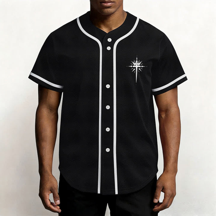 Christianartworkshop Jesus Is King Angel Wings Cross Faith Statement Custom Baseball Jersey - image 6
