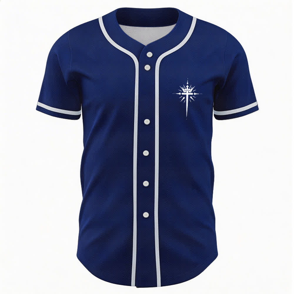 Christianartworkshop Jesus Is King Angel Wings Cross Faith Statement Custom Baseball Jersey - image 9