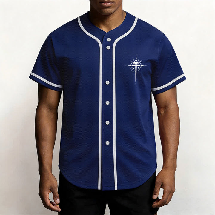 Christianartworkshop Jesus Is King Angel Wings Cross Faith Statement Custom Baseball Jersey - image 13