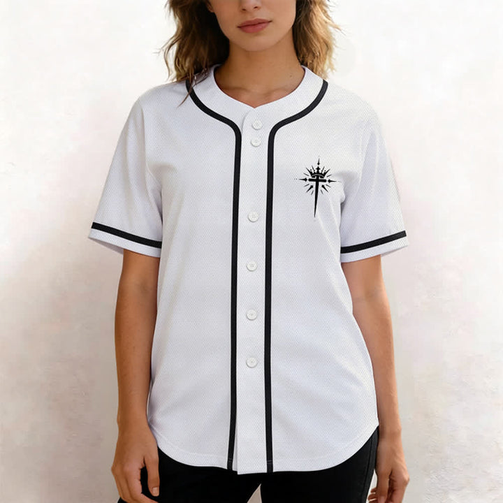 Christianartworkshop Jesus Is King Angel Wings Cross Faith Statement Custom Baseball Jersey - image 25