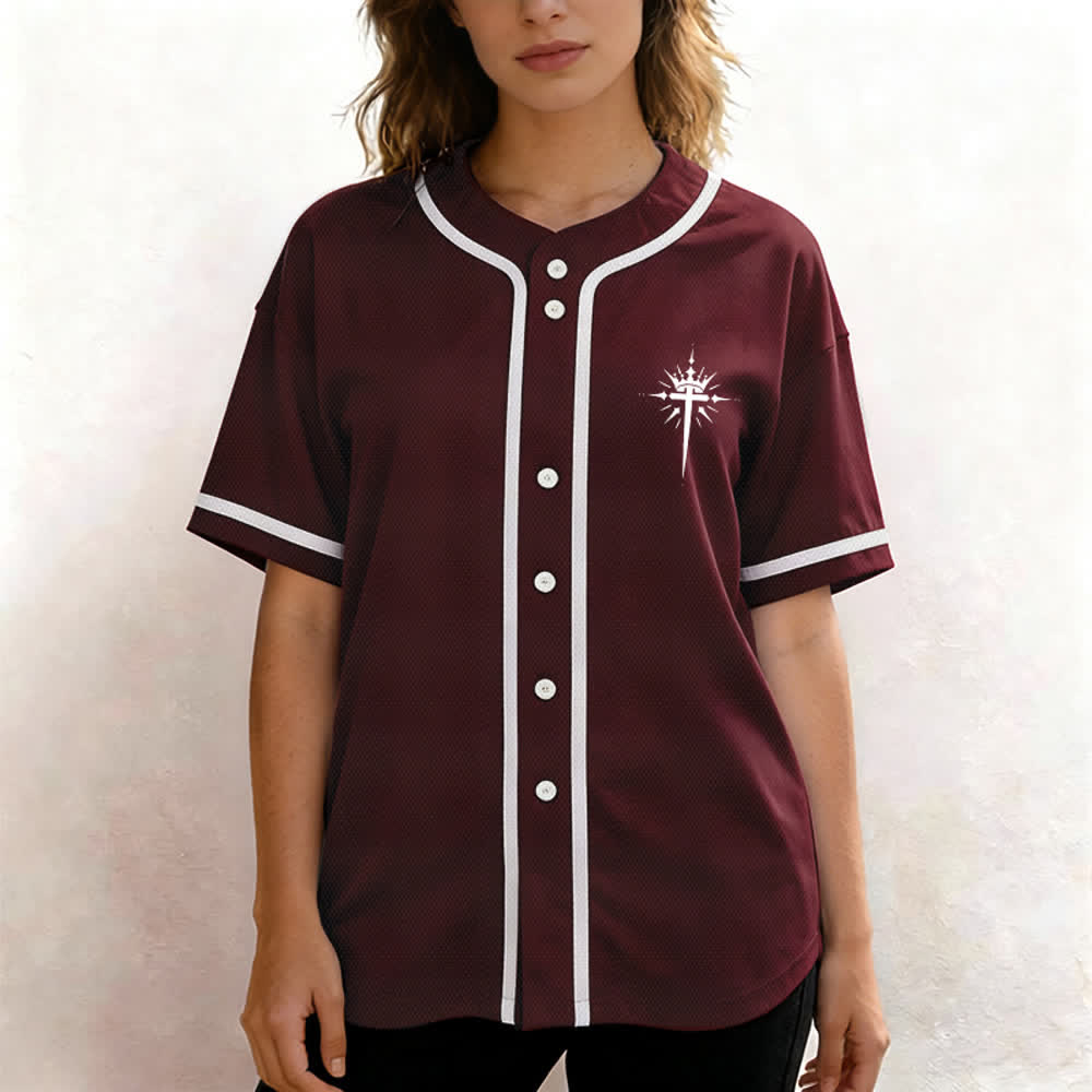 Christianartworkshop Jesus Is King Angel Wings Cross Faith Statement Custom Baseball Jersey - image 39