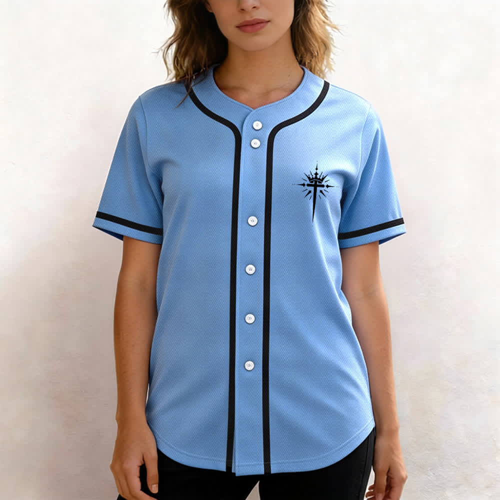 Christianartworkshop Jesus Is King Angel Wings Cross Faith Statement Custom Baseball Jersey - image 46