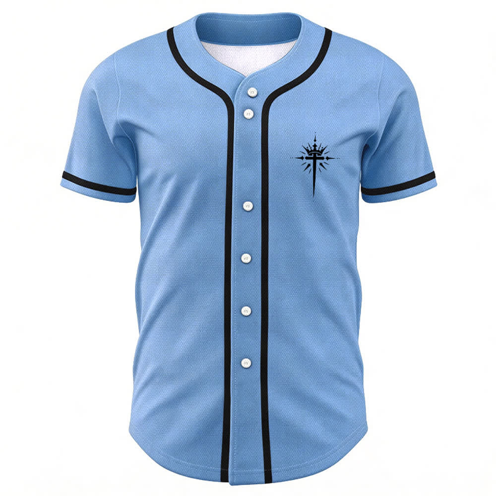 Christianartworkshop Jesus Is King Angel Wings Cross Faith Statement Custom Baseball Jersey - image 44