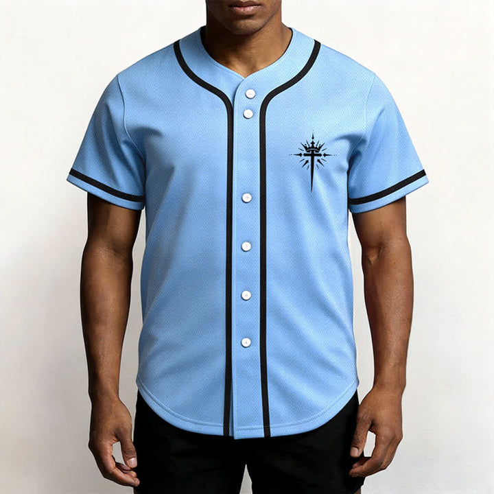 Christianartworkshop Jesus Is King Angel Wings Cross Faith Statement Custom Baseball Jersey - image 48